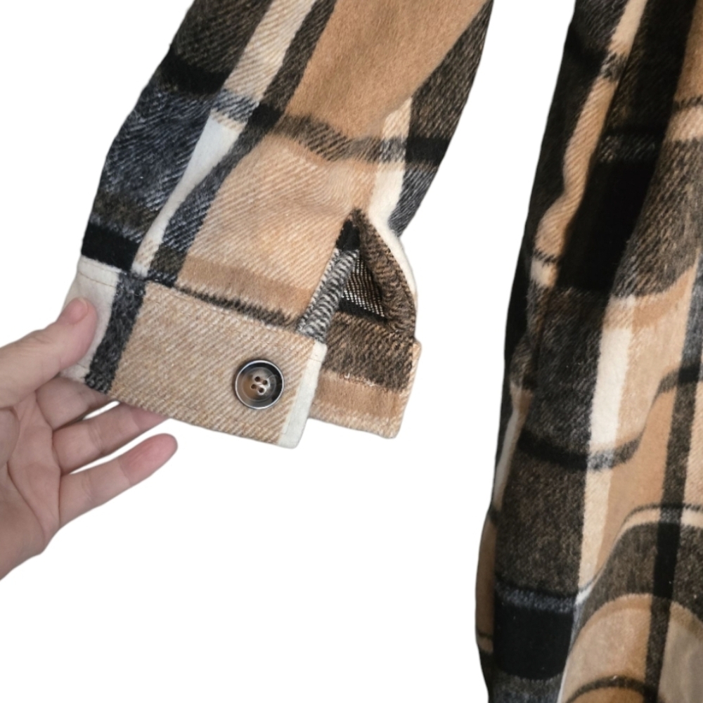 Hand Crafted Upcycled Sweeter Than Pie Flannel Shacket Size XXL NWT - Picture 5 of 11